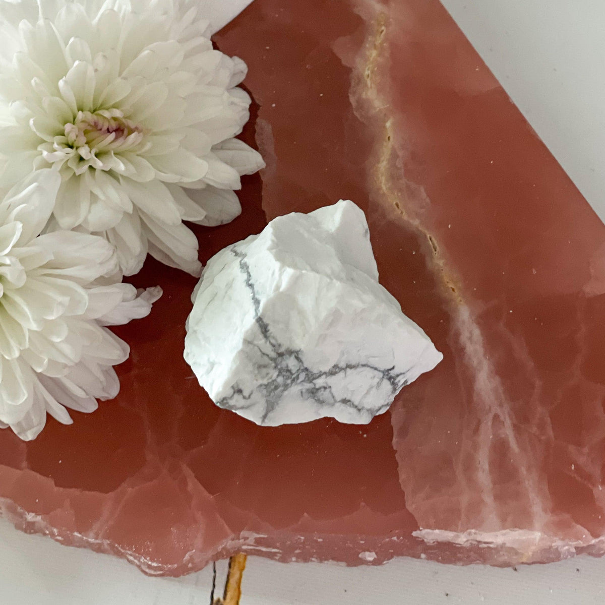 Raw Howlite #372-Happily Zen
