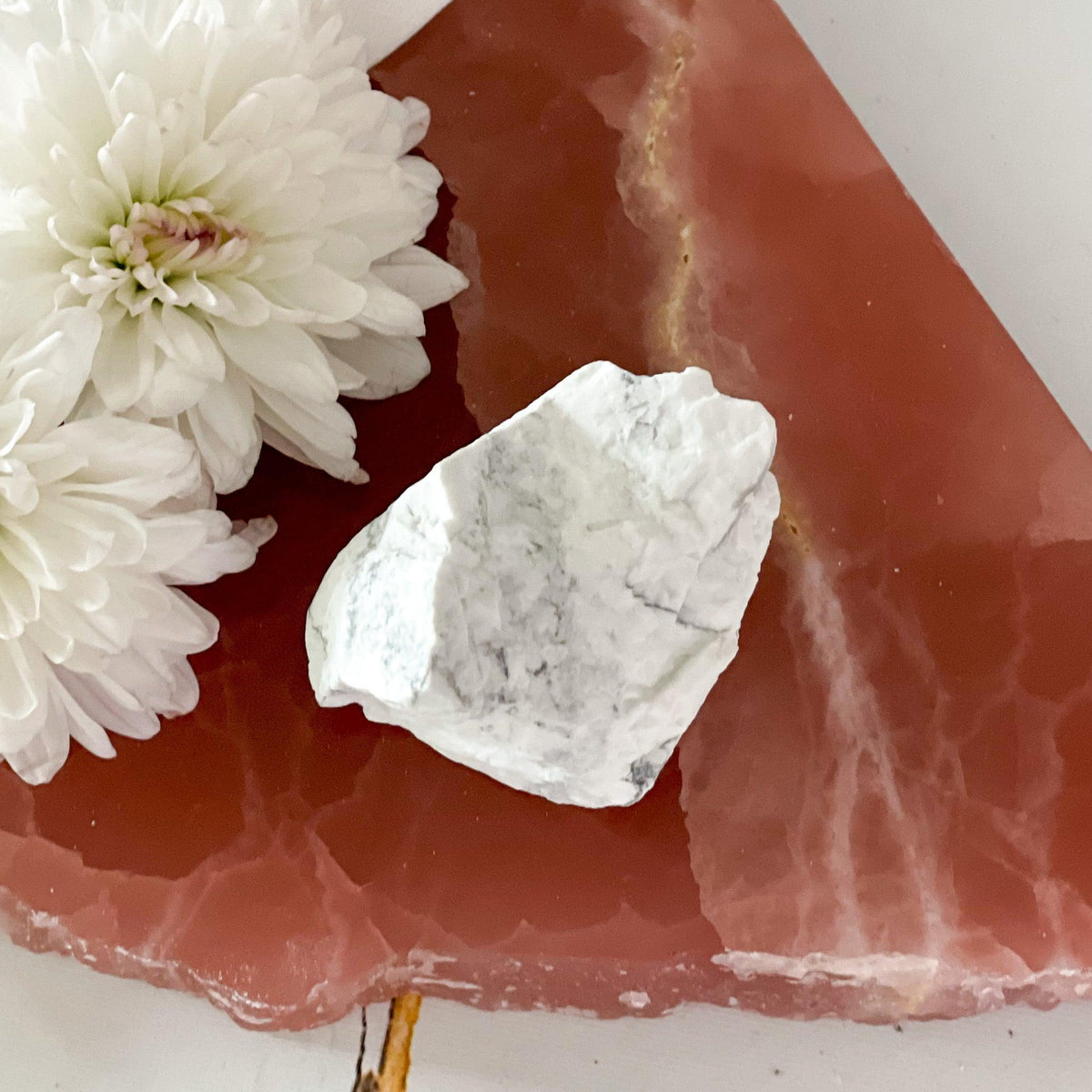 Raw Howlite #374-Happily Zen