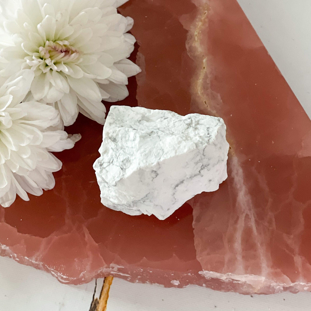 Raw Howlite #374-Happily Zen