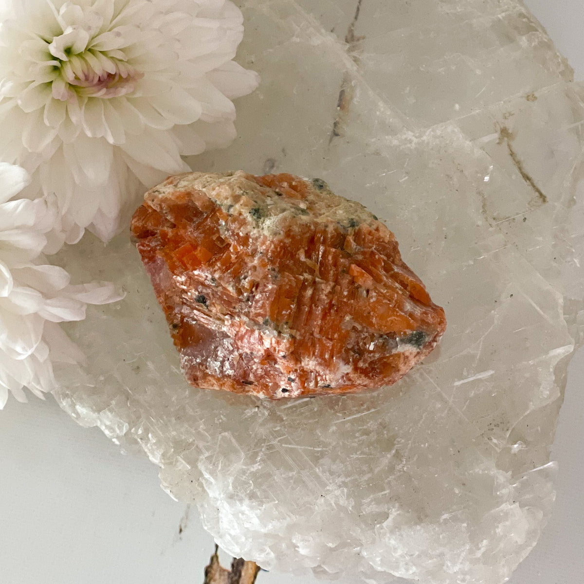 Raw Orchid Calcite #411-Happily Zen