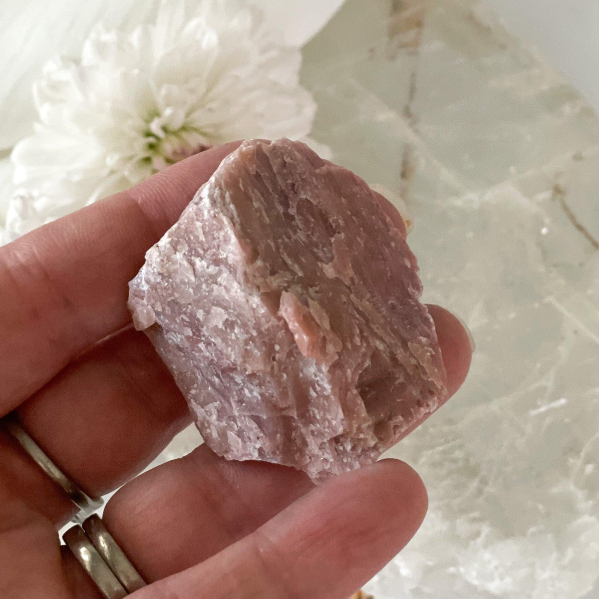 Raw Pink Jasper #360-Happily Zen