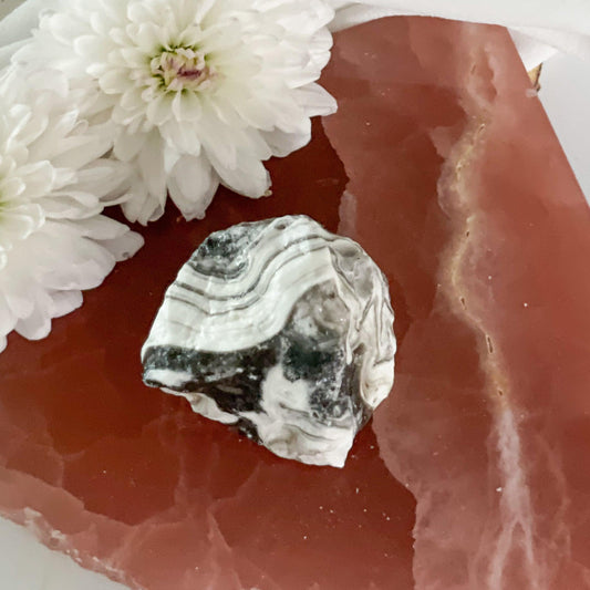Raw Zebra Calcite #438-Happily Zen