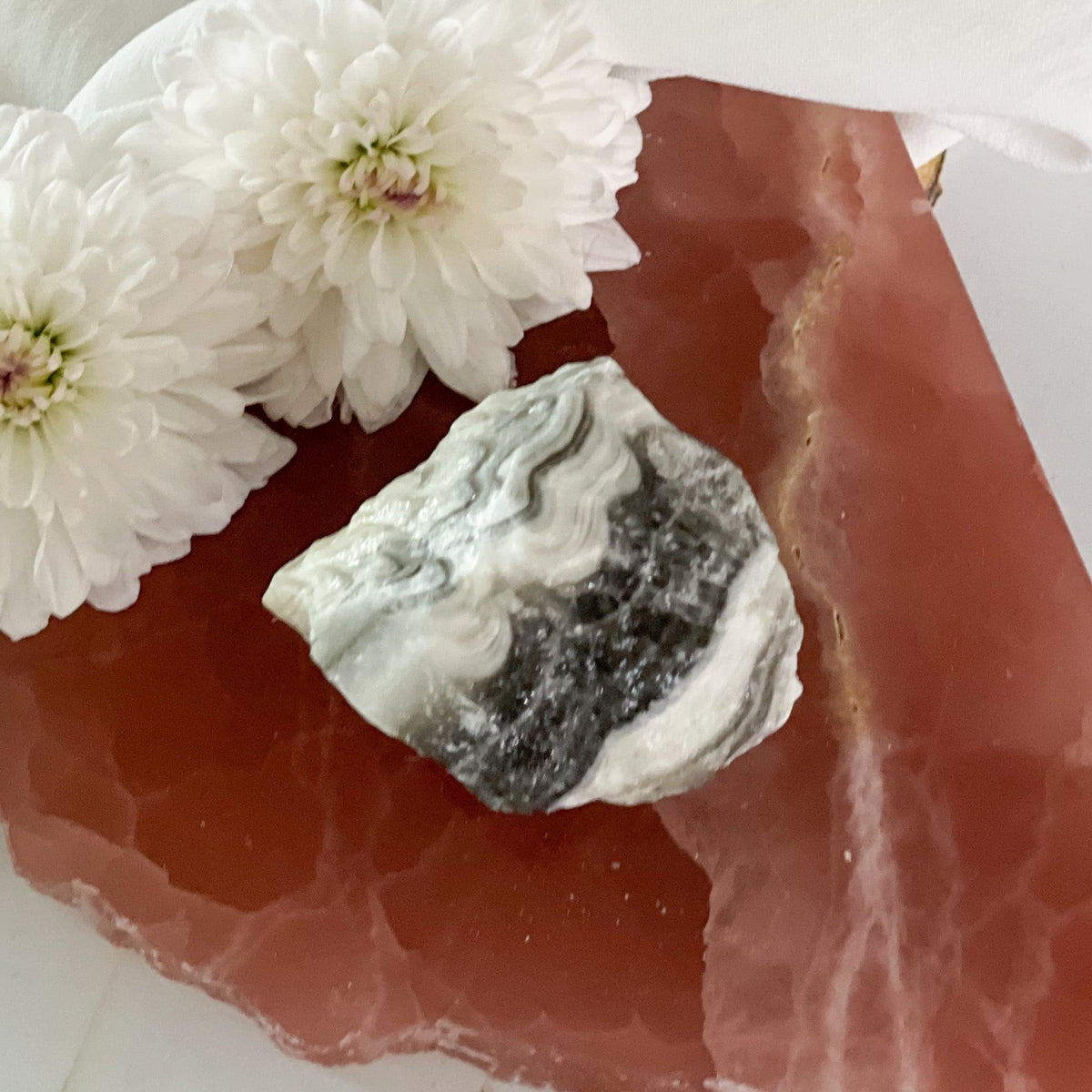 Raw Zebra Calcite #440-Happily Zen