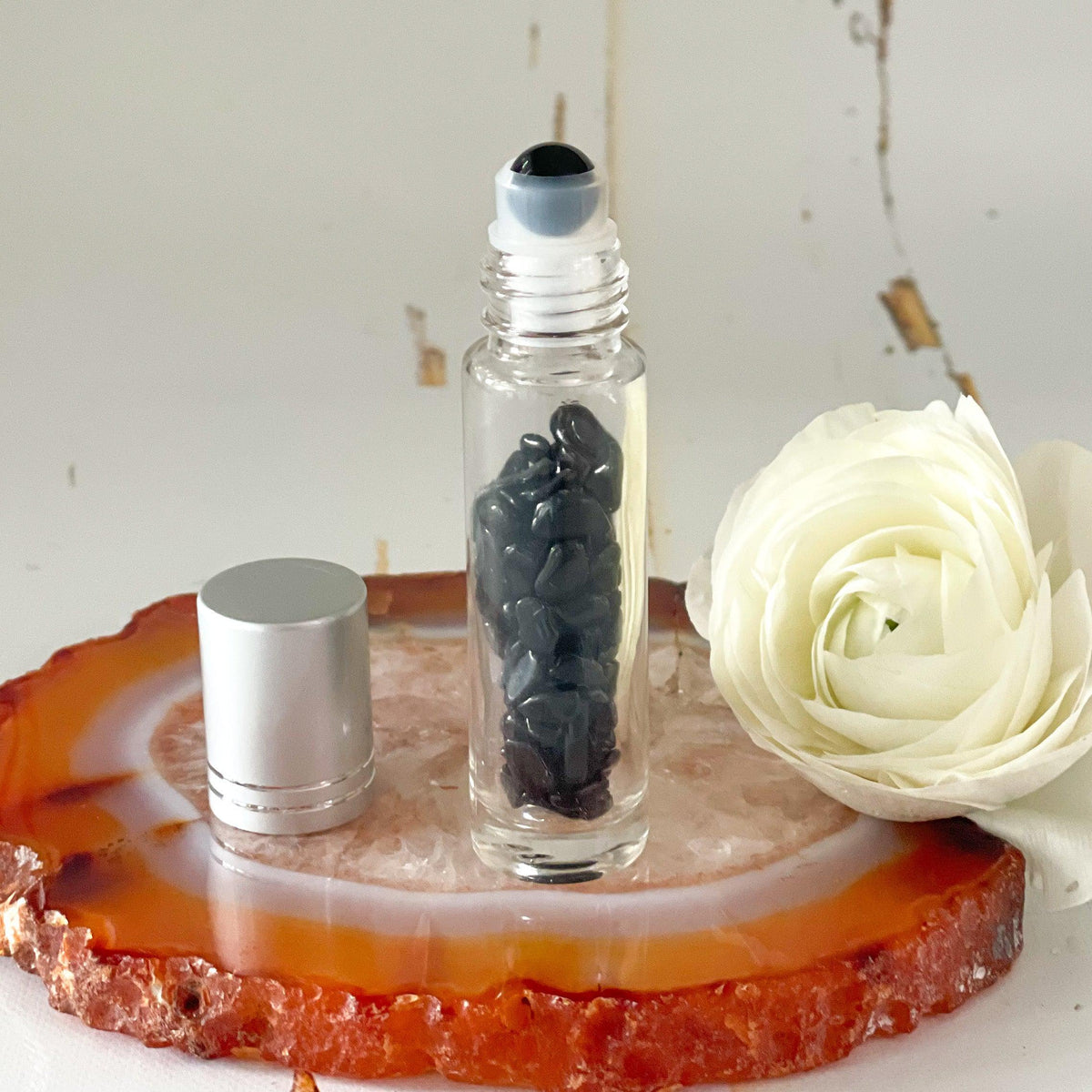 Refillable Obsidian Essential Oil Roller-Happily Zen