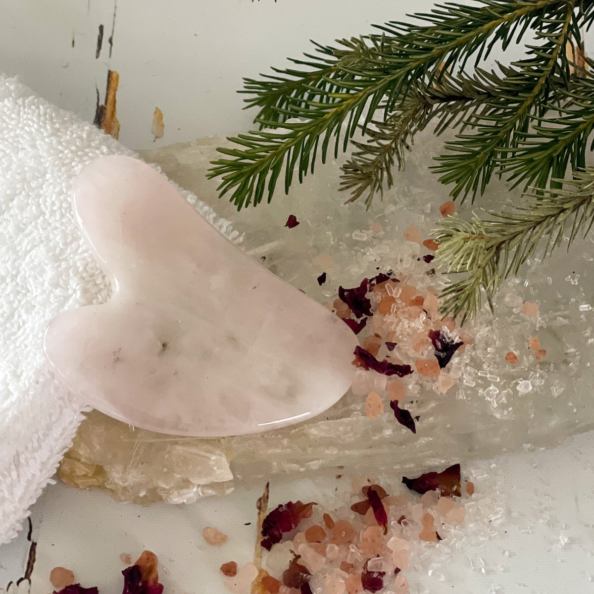 Rose Quartz Gua Sha-Happily Zen
