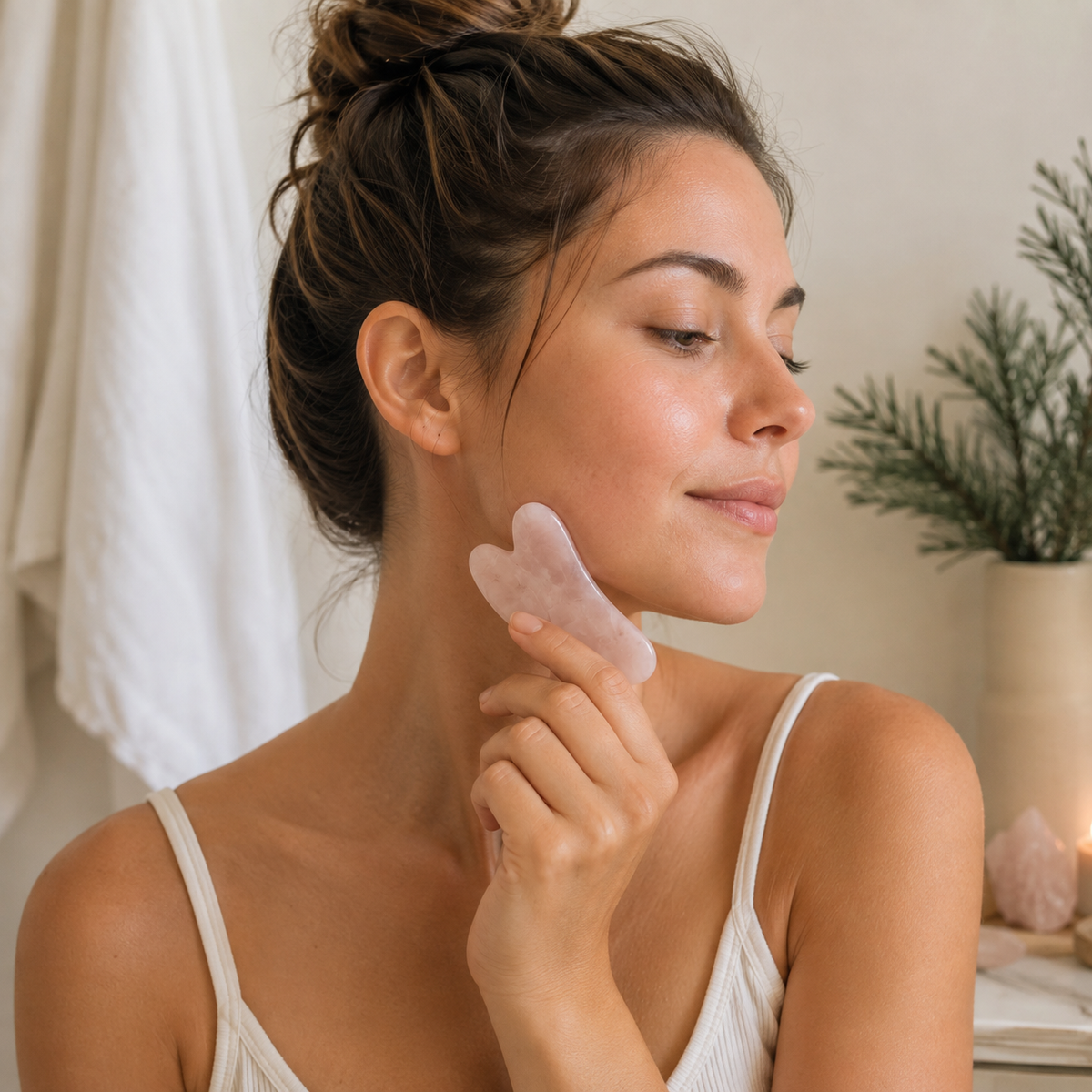 Rose Quartz Gua Sha-Happily Zen
