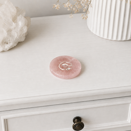 Rose Quartz mini dish #644-Happily Zen