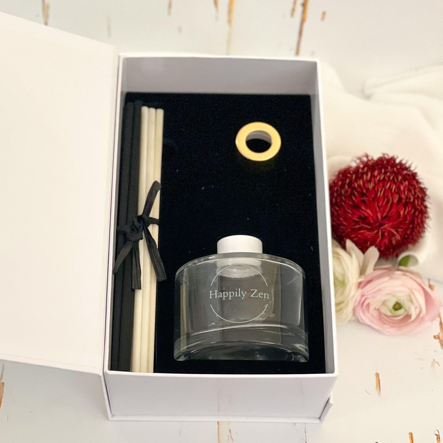 Smokey and Clear Quartz Reed Diffuser-Happily Zen