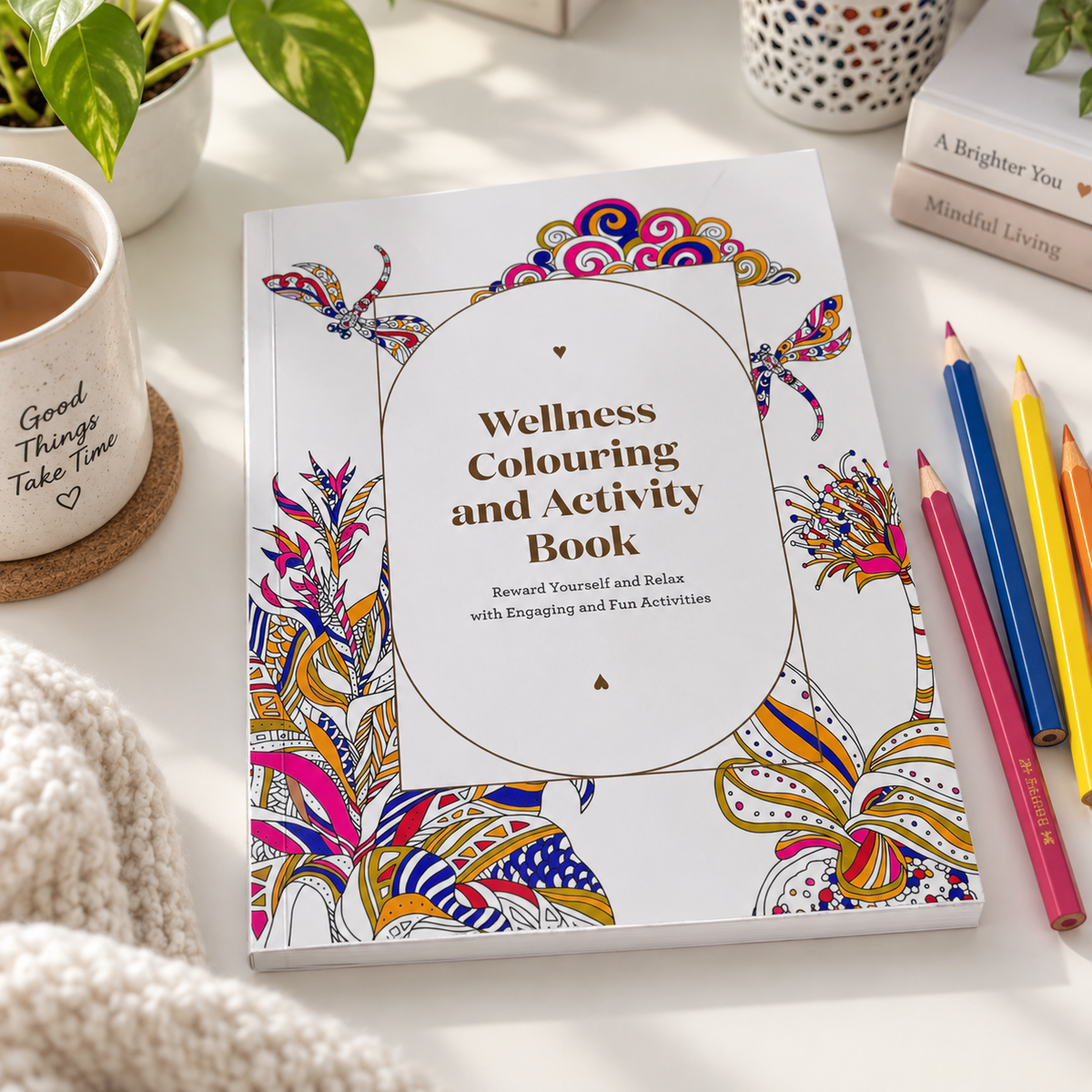 Wellness Colouring and Activity Book #1149-Happily Zen
