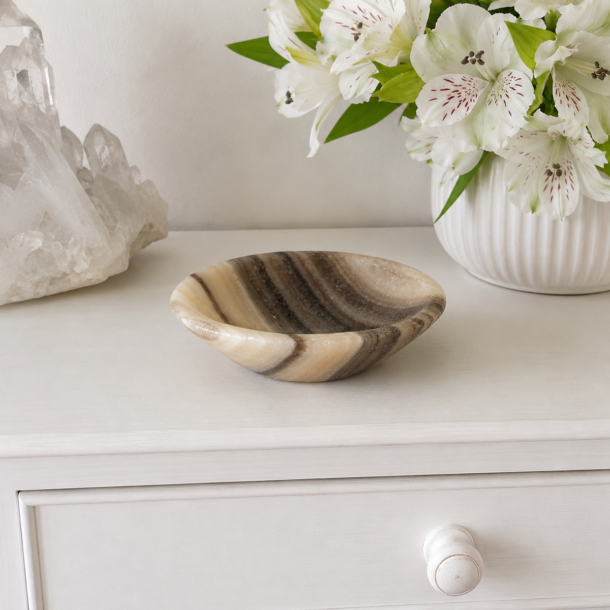 Zebra Onyx Bowl #836-Happily Zen