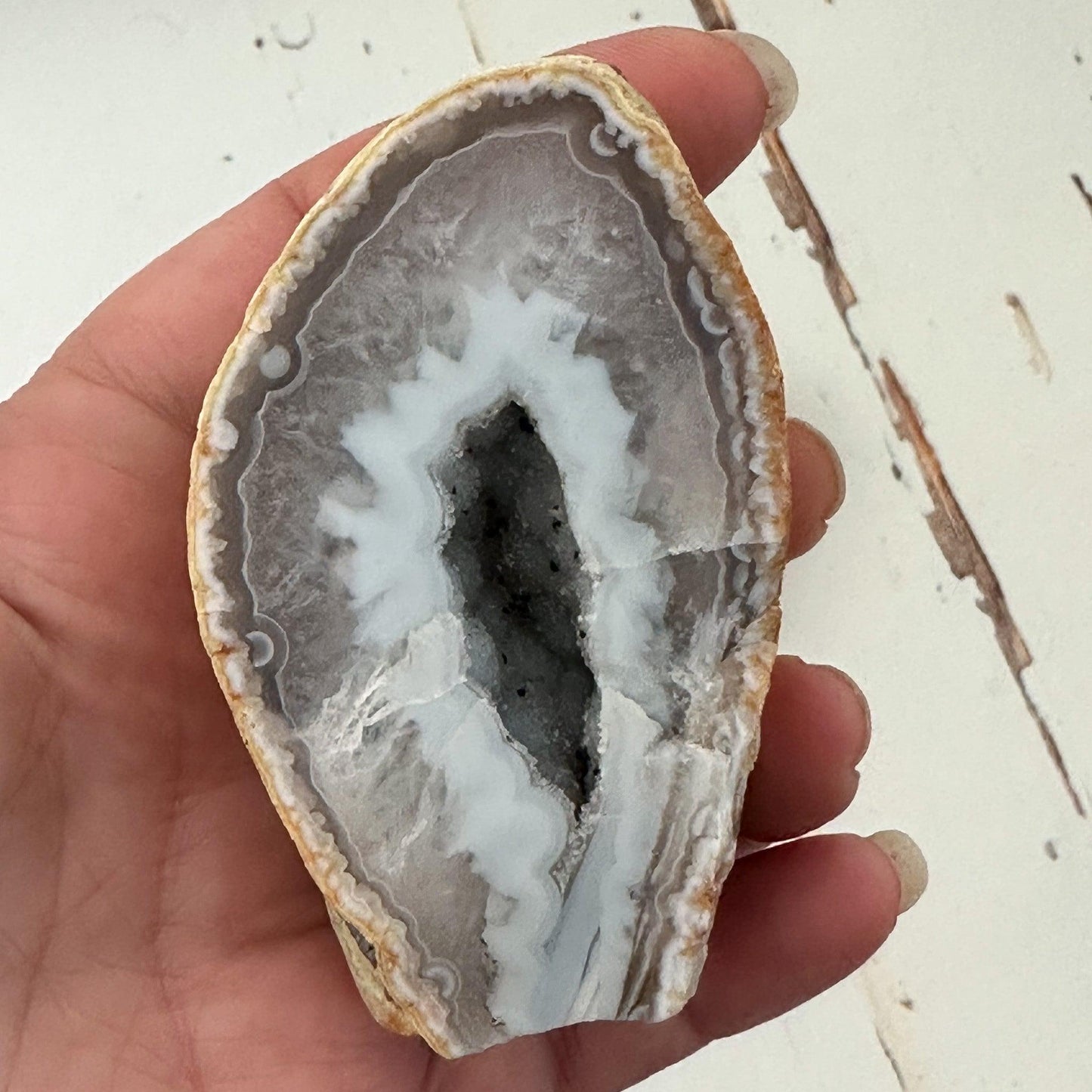 Agate Geode Slice #653-Happily Zen