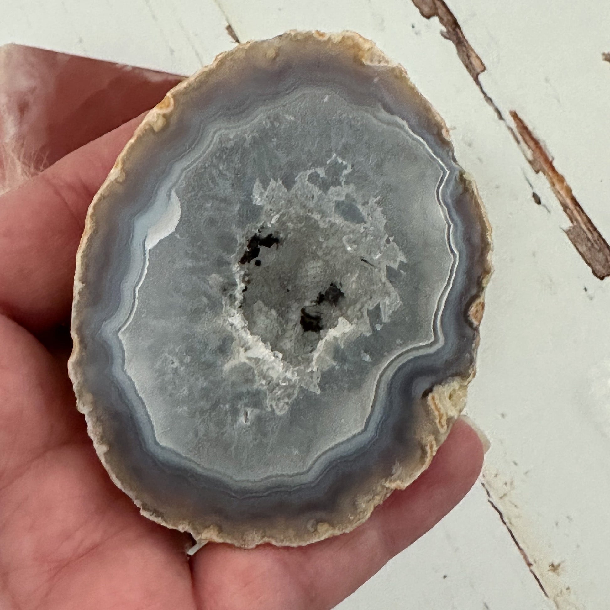 Agate Geode Slice #656-Happily Zen