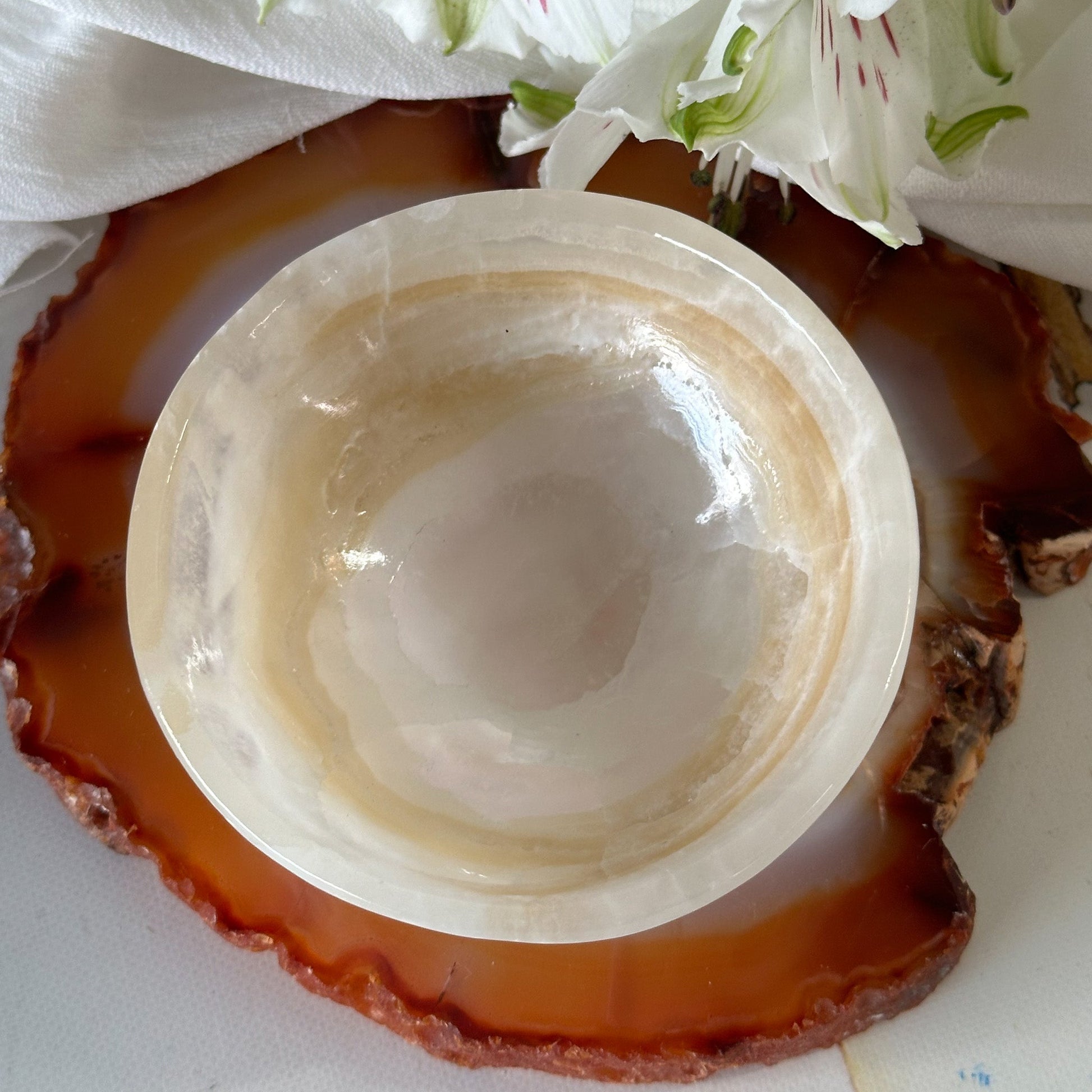 Amber Onyx Bowl #842-Happily Zen