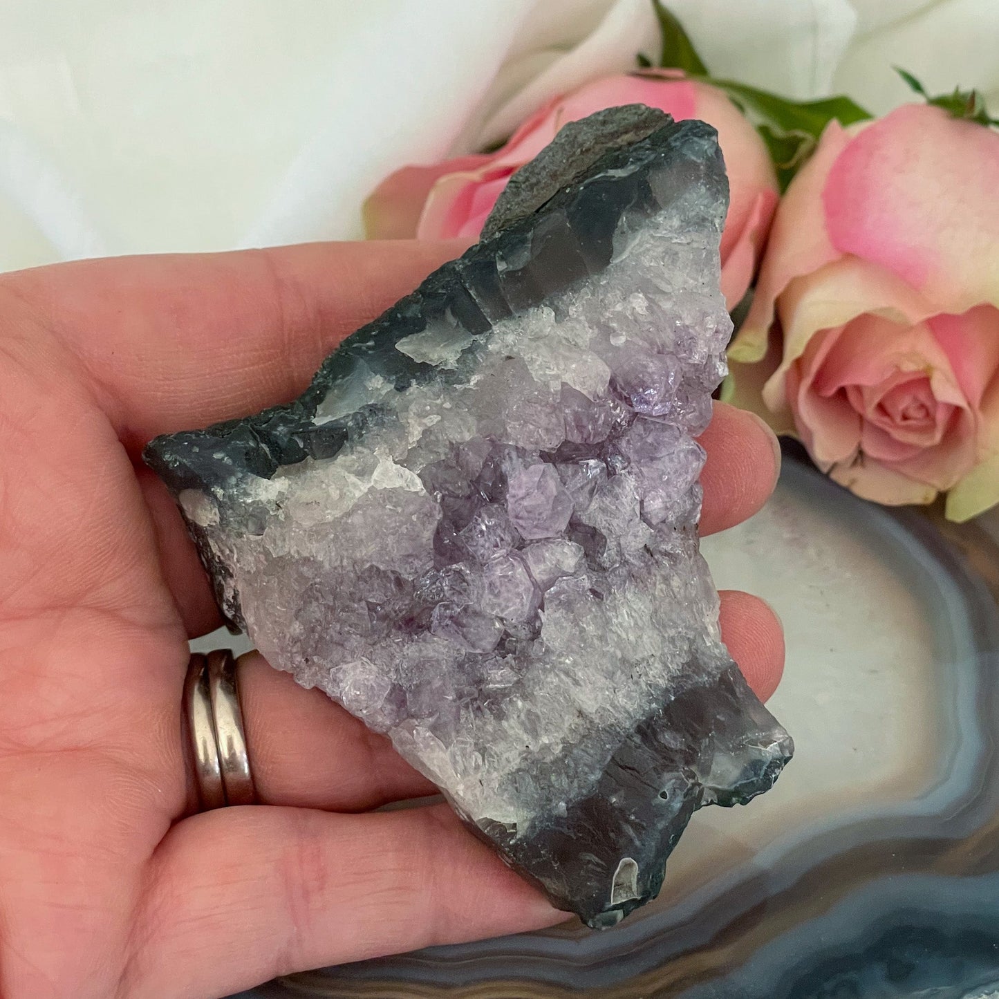 Amethyst Cluster #577-Happily Zen