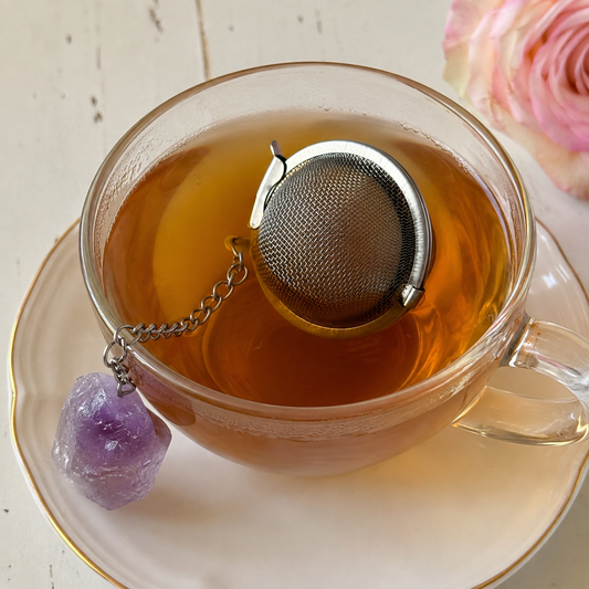 Amethyst Crystal Tea Strainer #933-Happily Zen