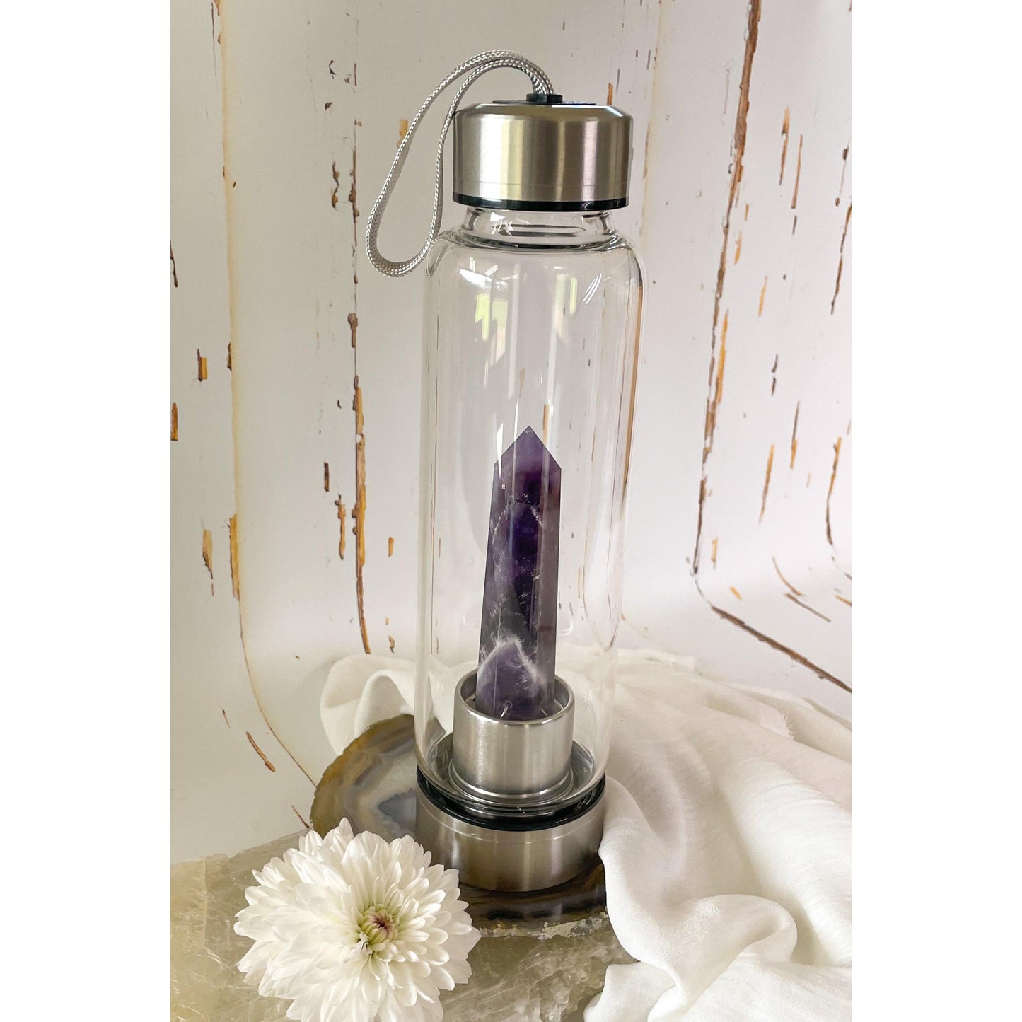 Amethyst Water Bottle-Happily Zen