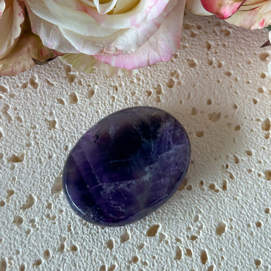 Amethyst Worry Stone #986-Happily Zen