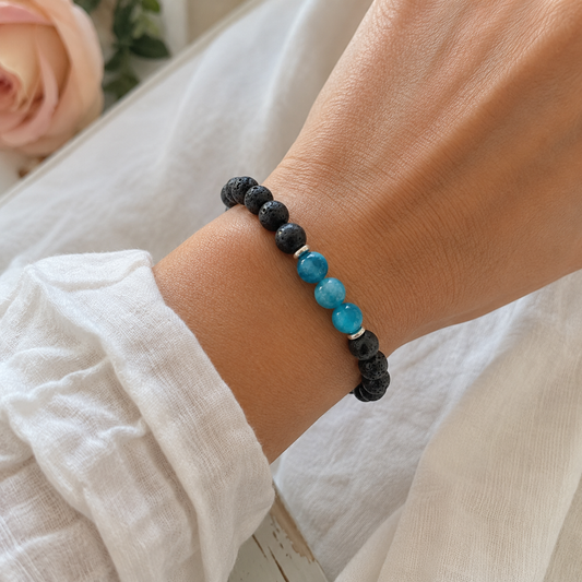 Apatite Essential Oil Diffuser Bracelet-Happily Zen
