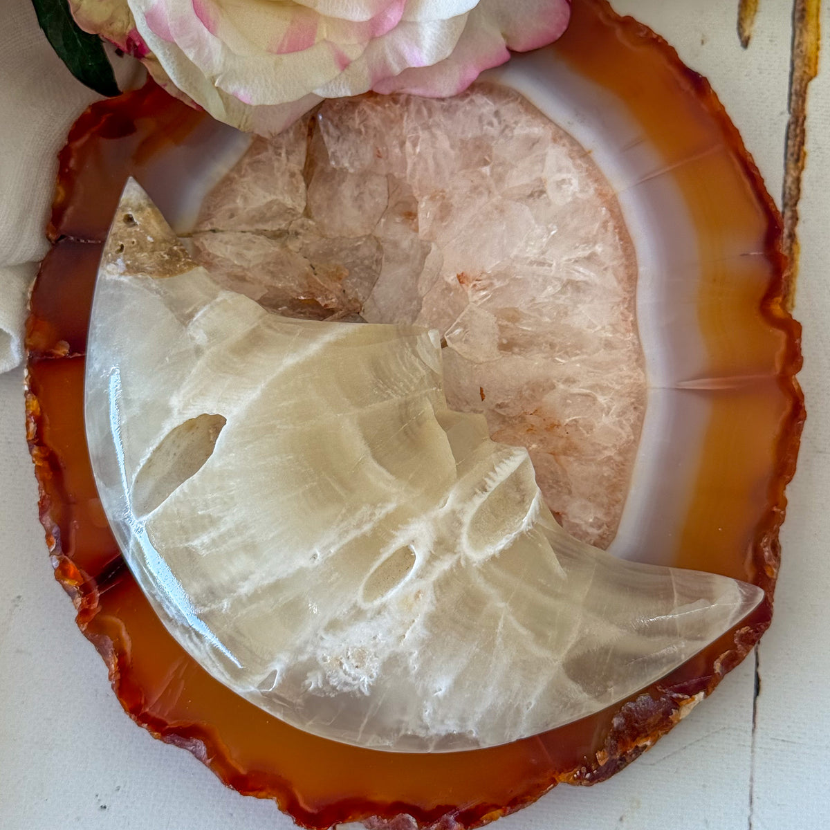 Aragonite Moon #1094-Happily Zen