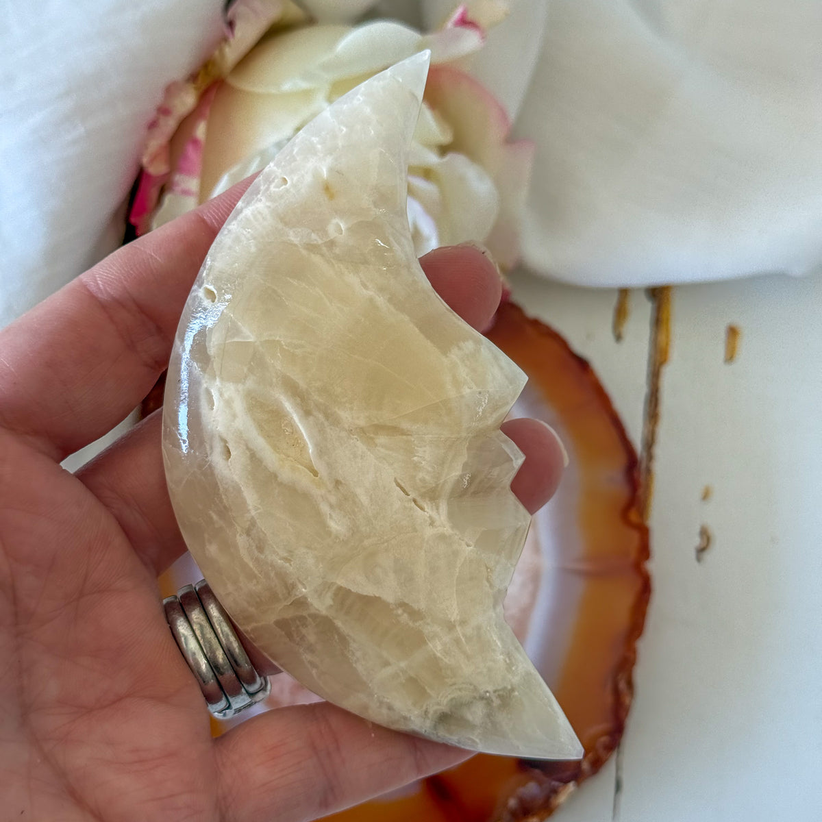 Aragonite Moon #1095-Happily Zen