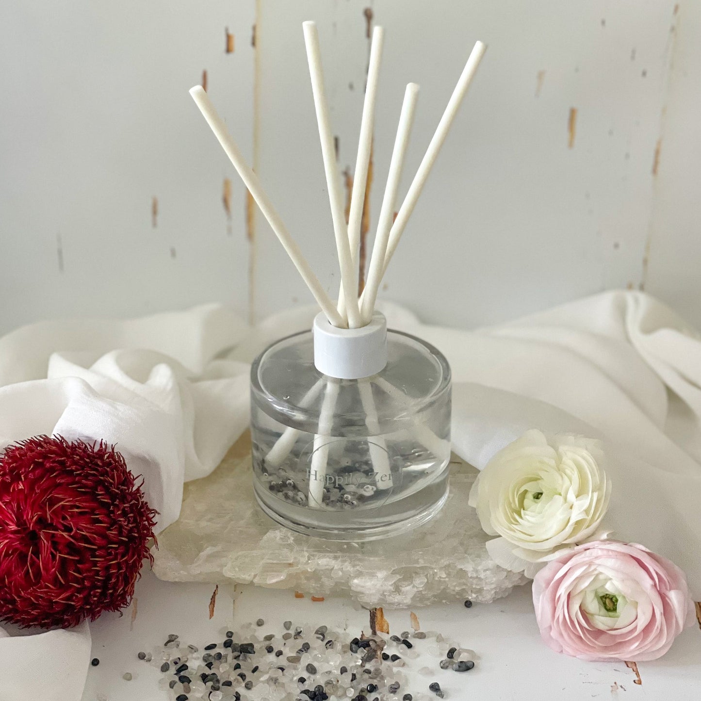 Black Tourmalinated Quartz Reed Diffuser-Happily Zen