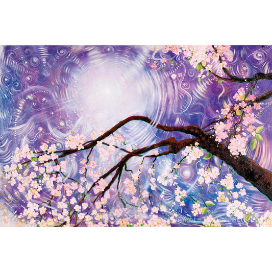Blossoms and Eternal Light Print by Toni Carmine Salerno-Happily Zen