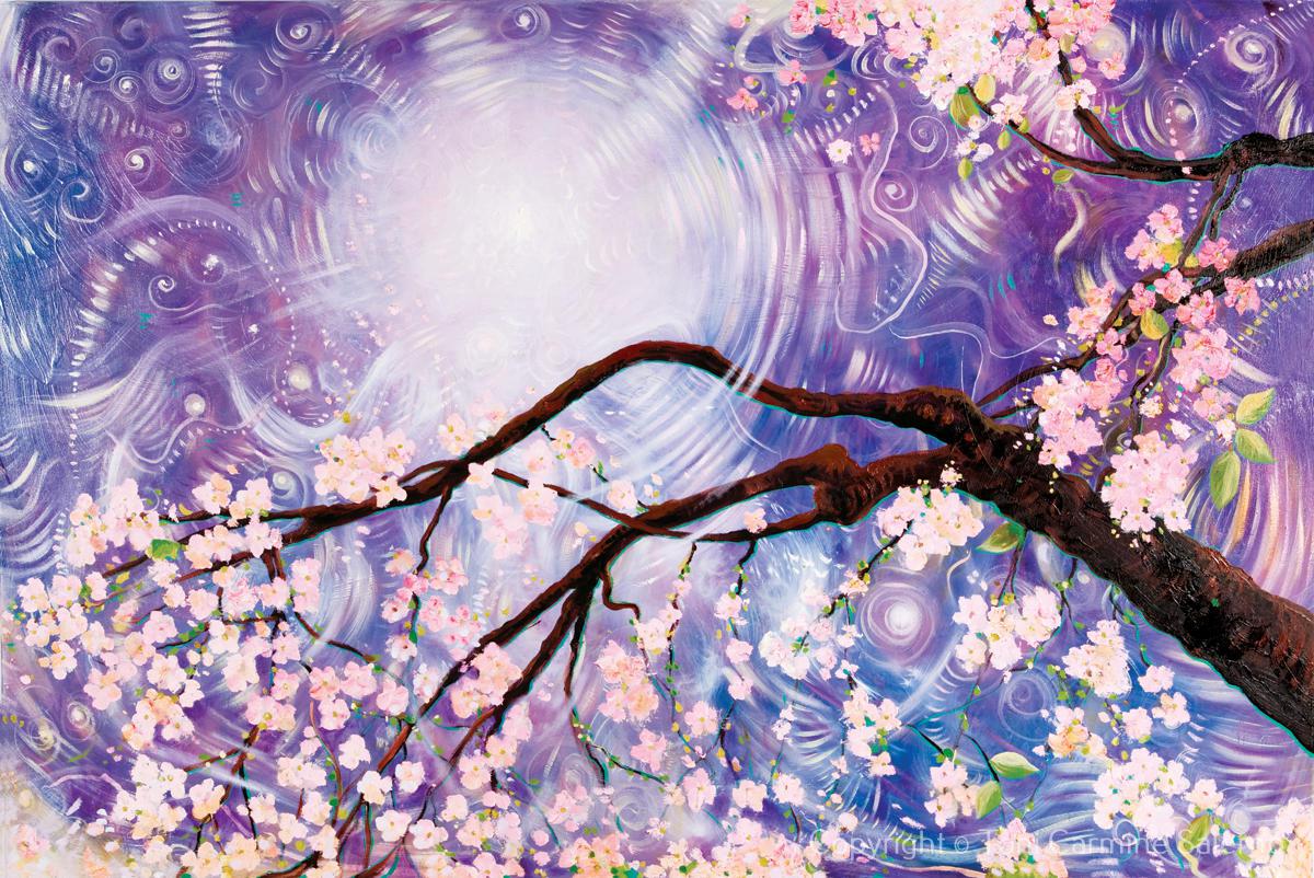 Blossoms & Eternal Light Print by Toni Carmine Salerno-Happily Zen