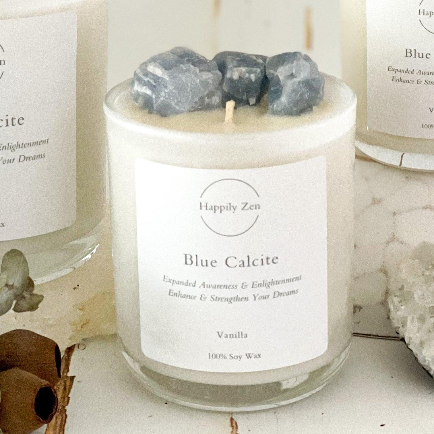Blue Calcite - Vanilla-Happily Zen