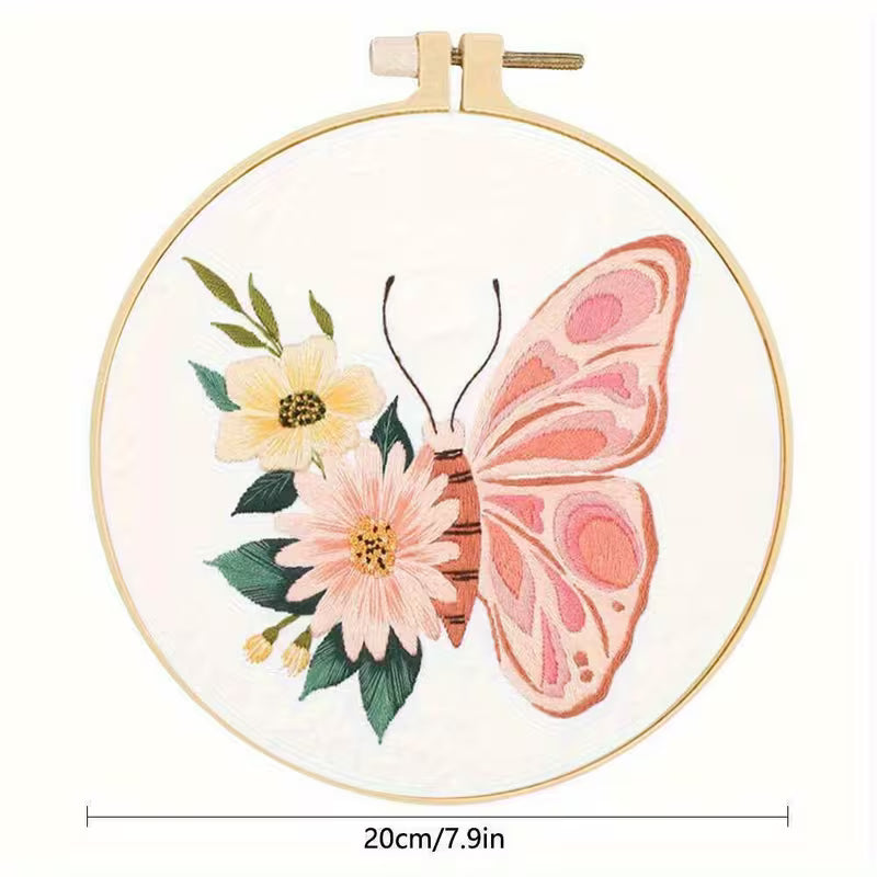 Butterfly Embroidery Kit #1240-Happily Zen
