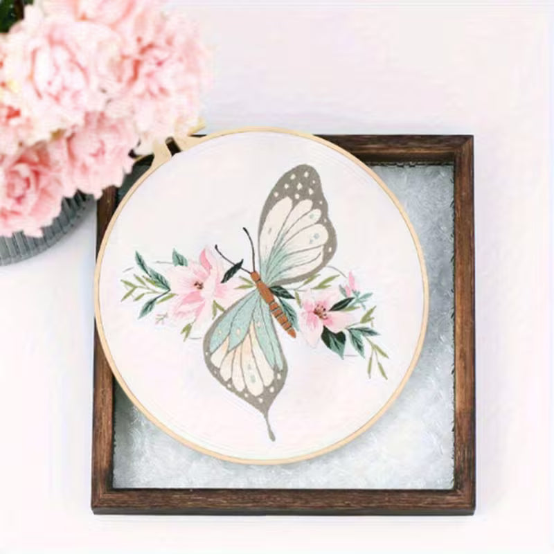 Butterfly Embroidery Kit #1241-Happily Zen