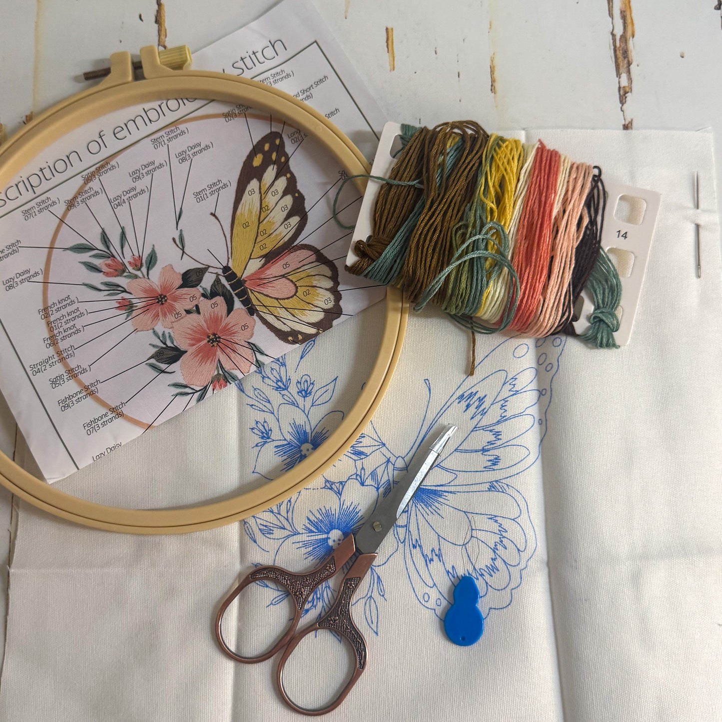 Evil Eye Embroidery Kit #1249-Happily Zen