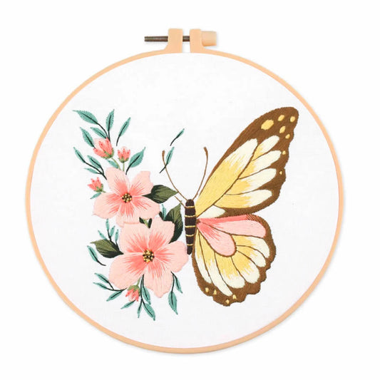 Butterfly Embroidery Kit #1245-Happily Zen