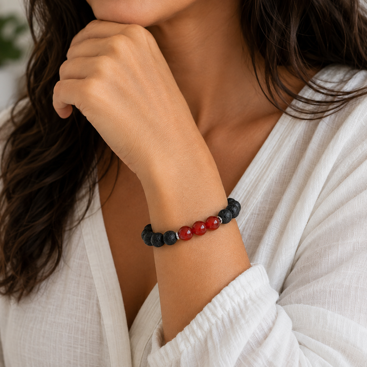 Carnelian Essential Oil Diffuser Bracelet-Happily Zen