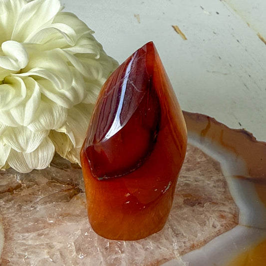 Carnelian Flame #1195-Happily Zen