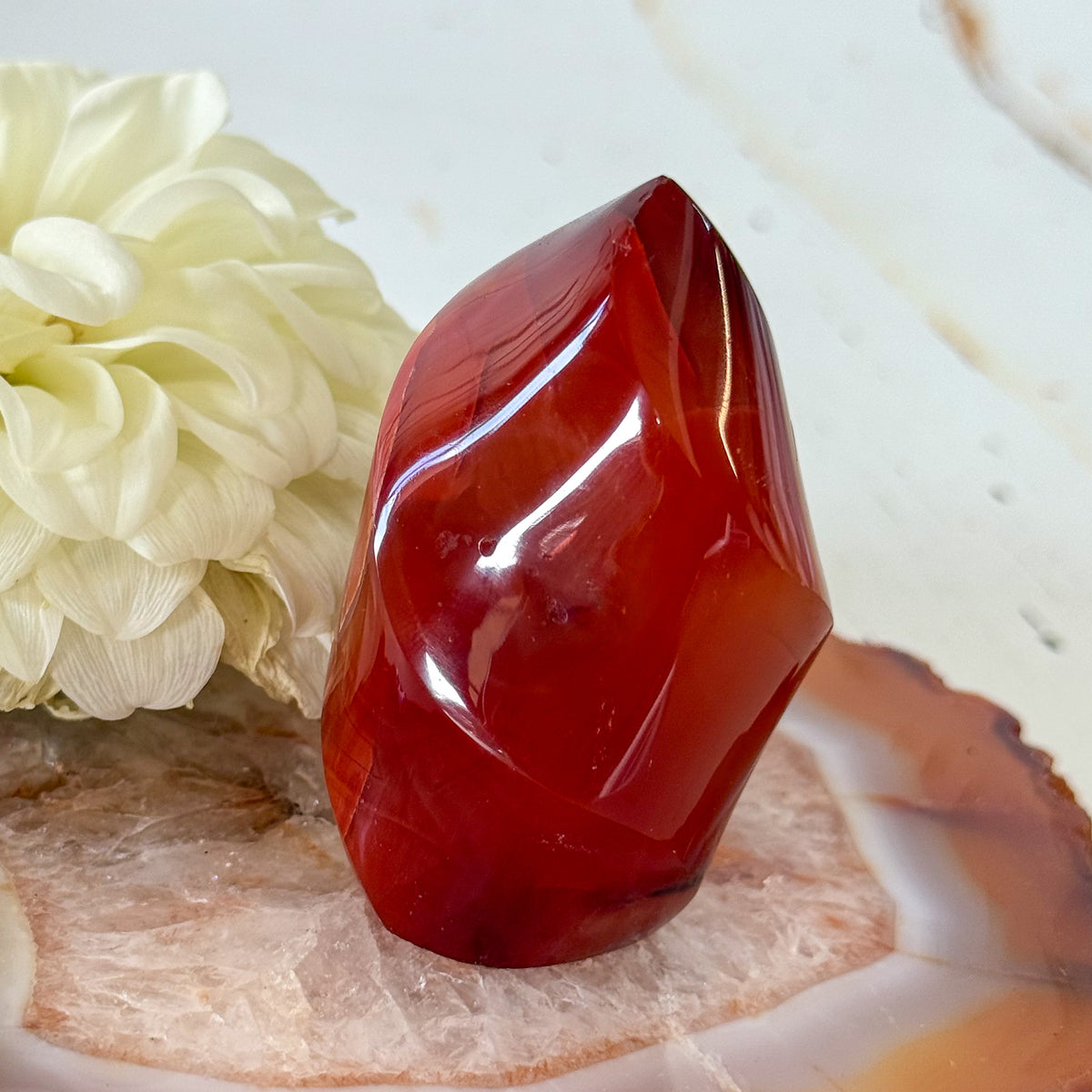 Carnelian Flame #1196-Happily Zen
