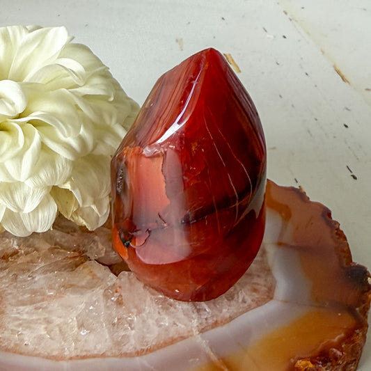 Carnelian Flame #1197-Happily Zen