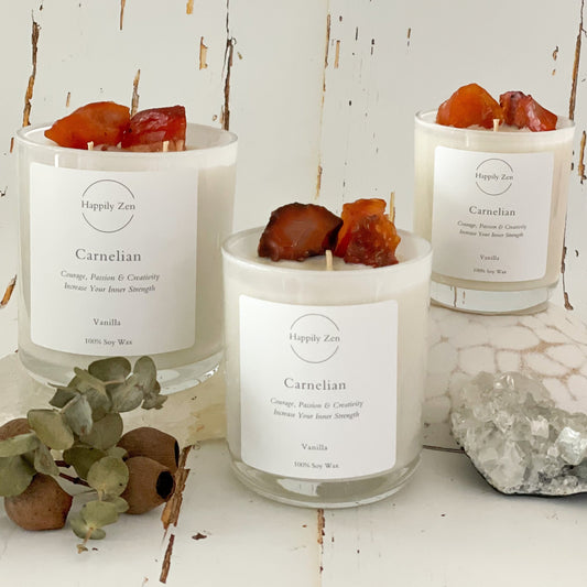 Carnelian - Vanilla Candle-Happily Zen