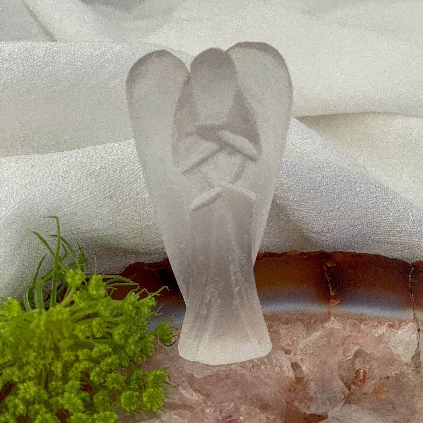 Clear Quartz Angel #560-Happily Zen