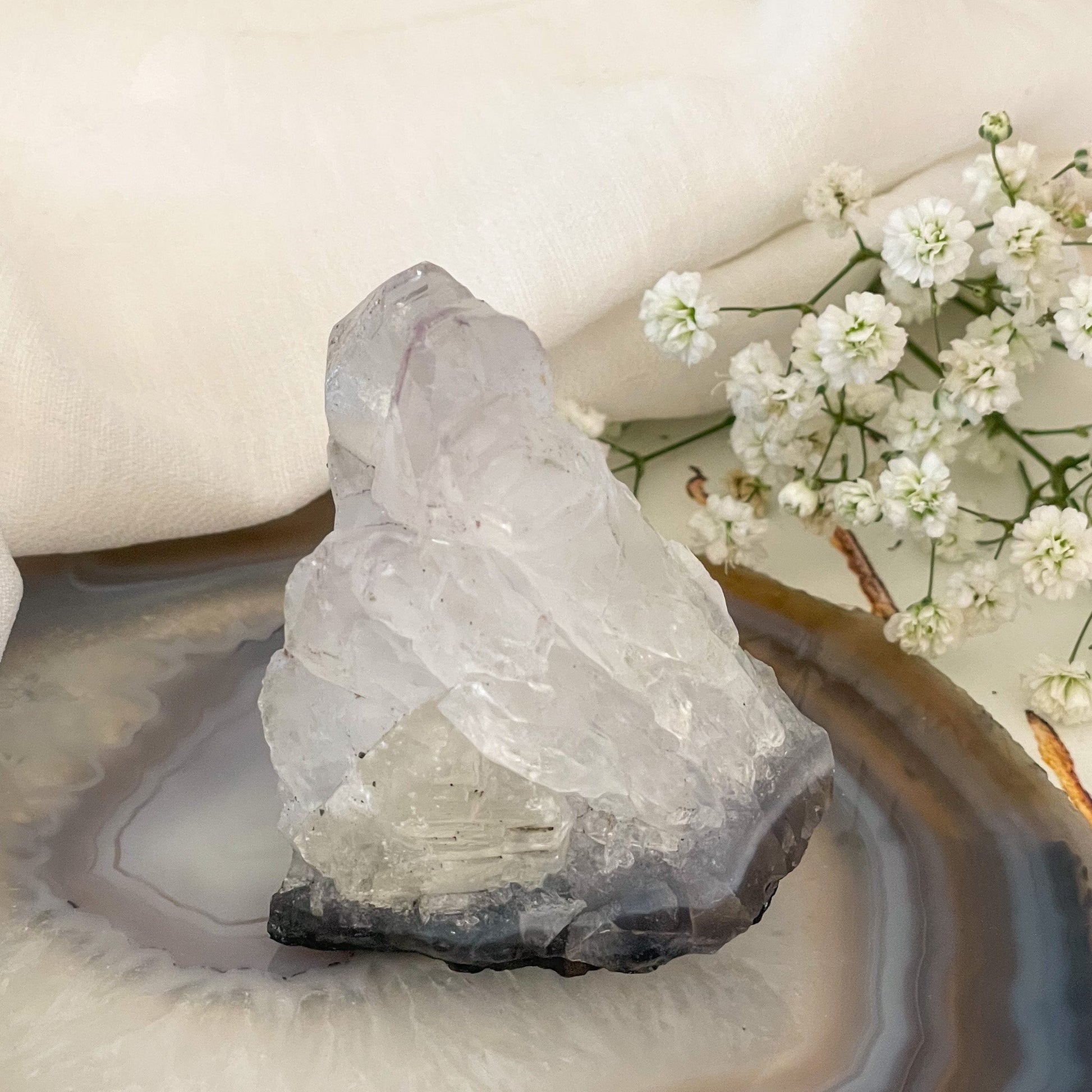 Clear Quartz Cluster #572-Happily Zen