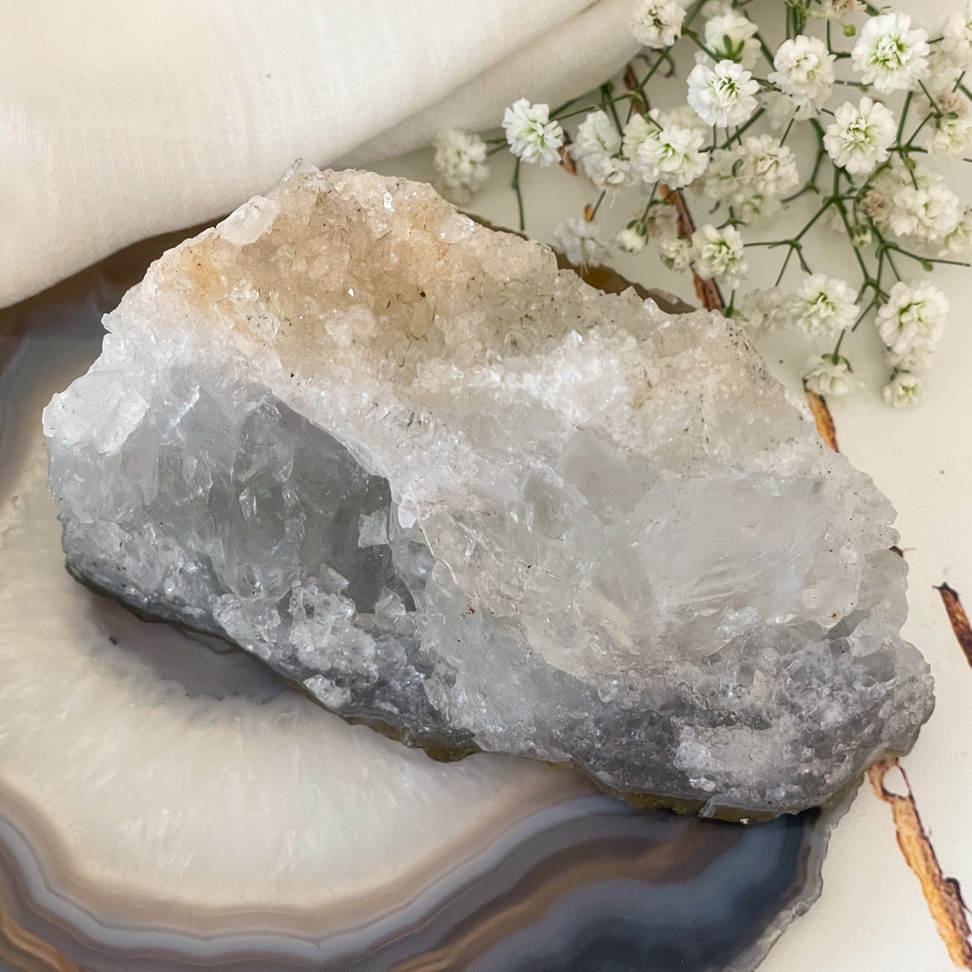 Clear Quartz Cluster #574-Happily Zen