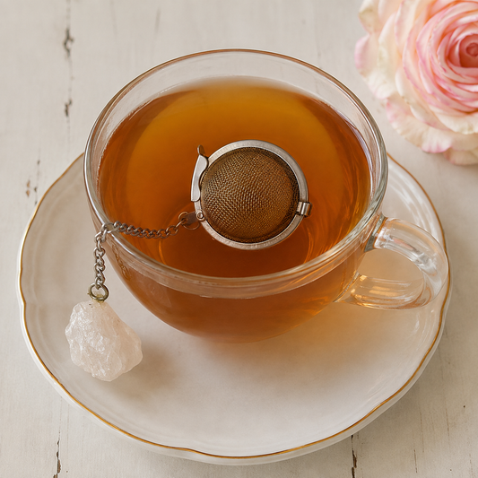 Clear Quartz Crystal Tea Strainer #931-Happily Zen