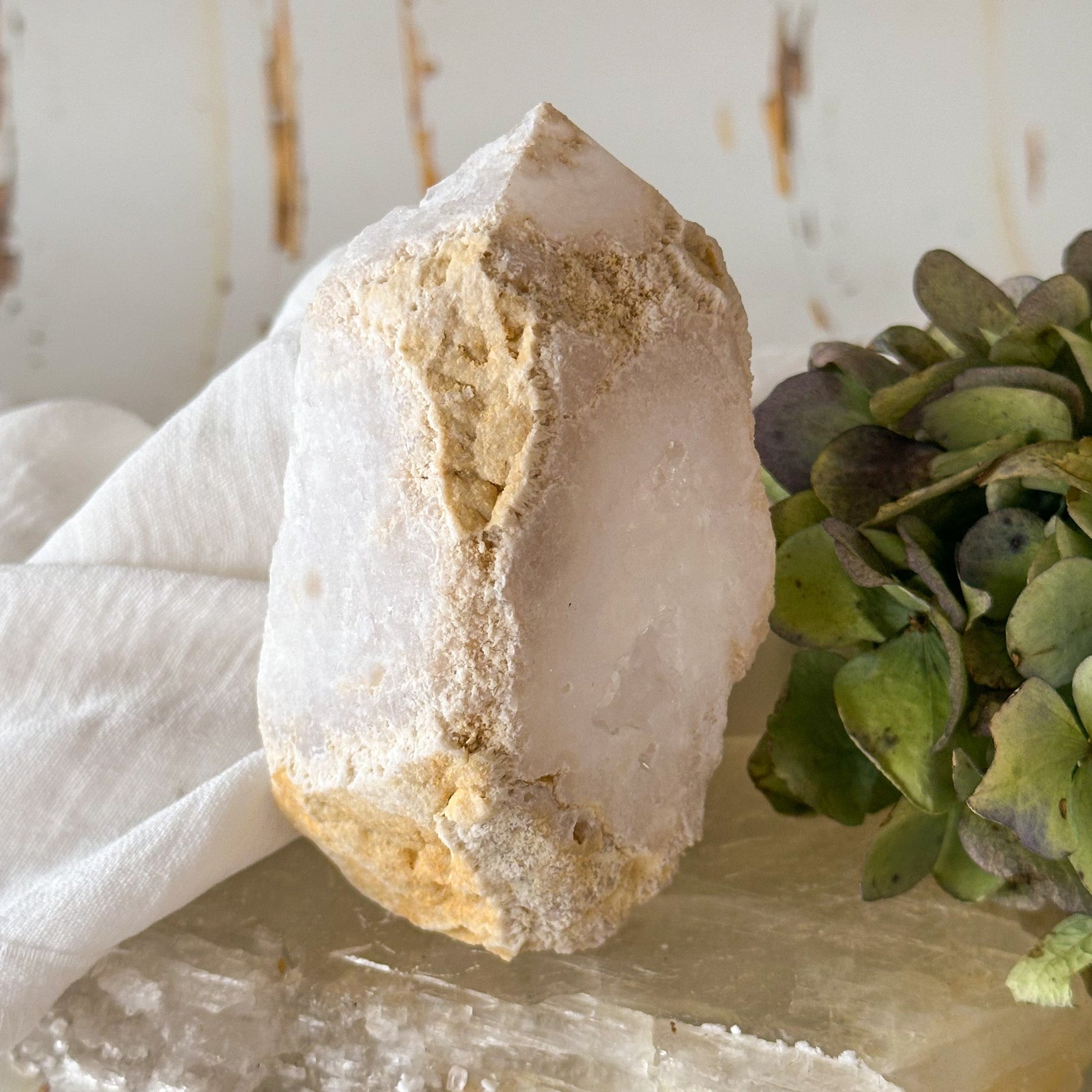 Clear Quartz Geode Tower #893-Happily Zen
