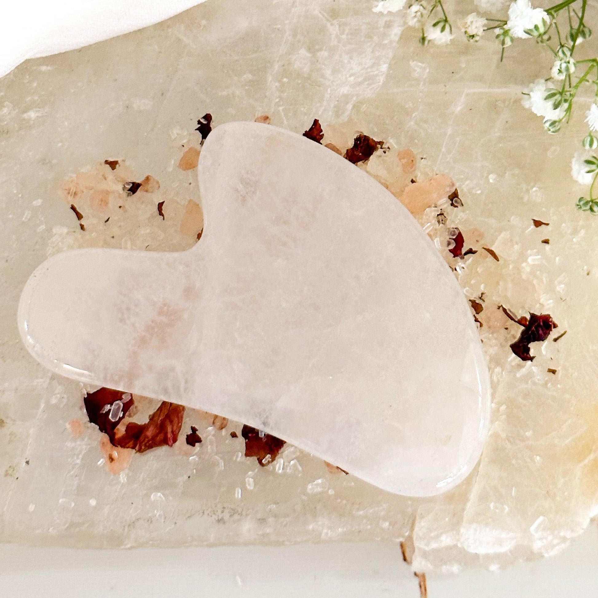Clear Quartz Gua Sha-Happily Zen