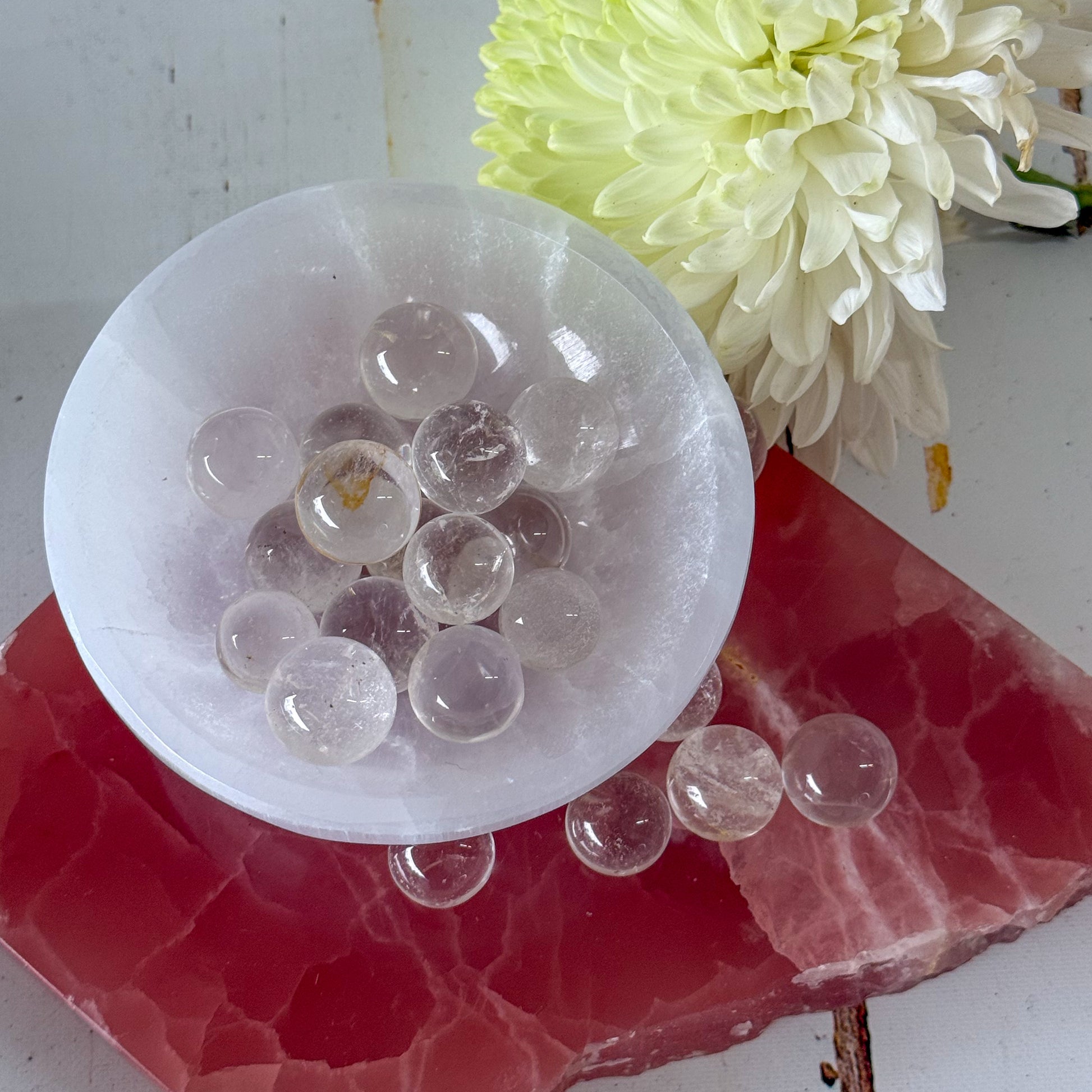 Clear Quartz Mini Sphere #1403-Happily Zen