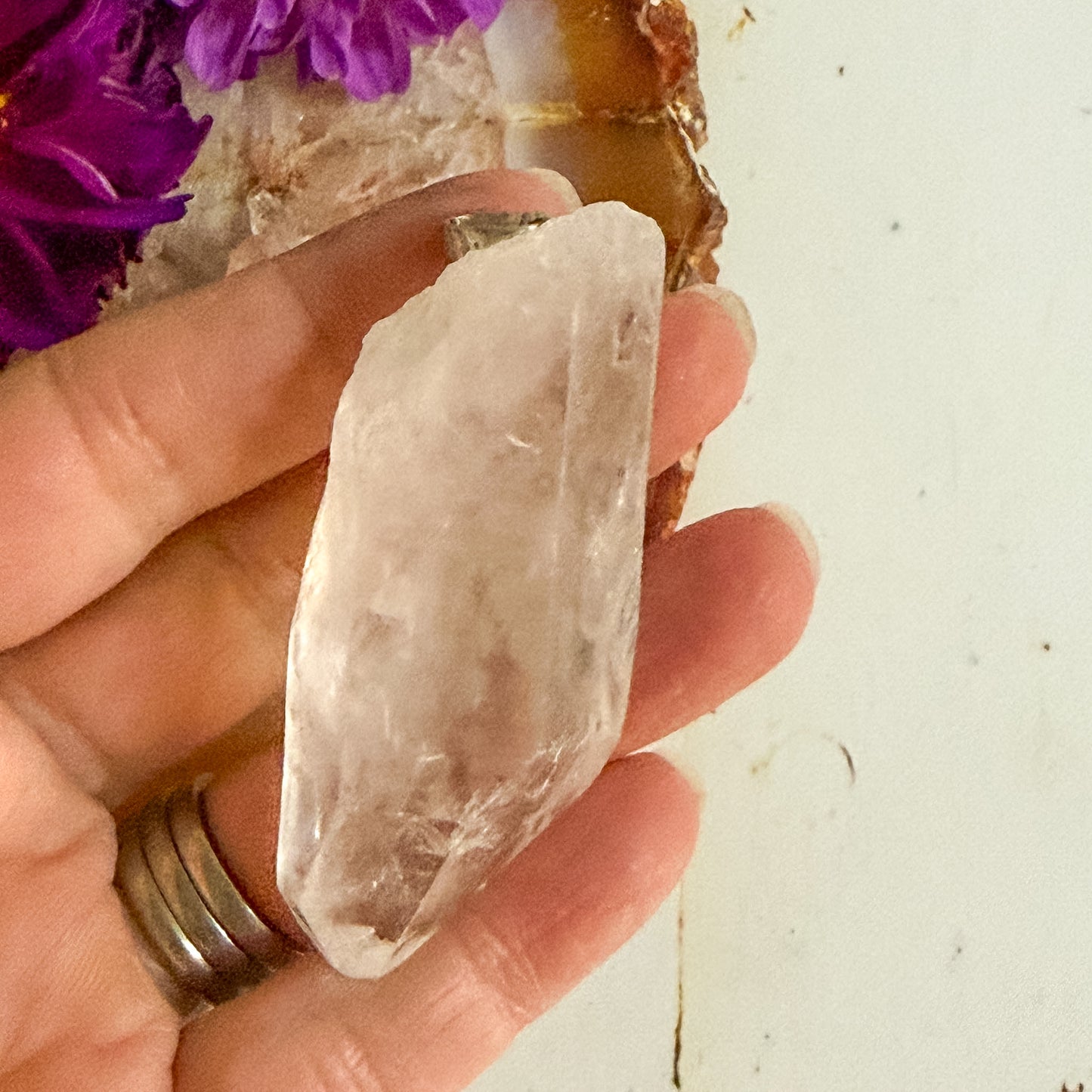 Clear Quartz Pendant #1309-Happily Zen