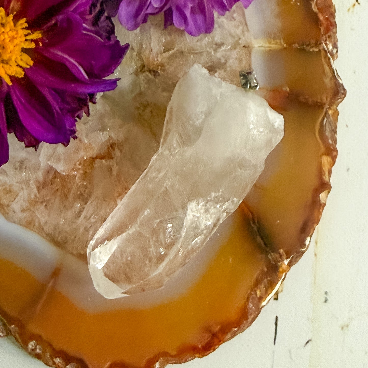 Clear Quartz Pendant #1311-Happily Zen