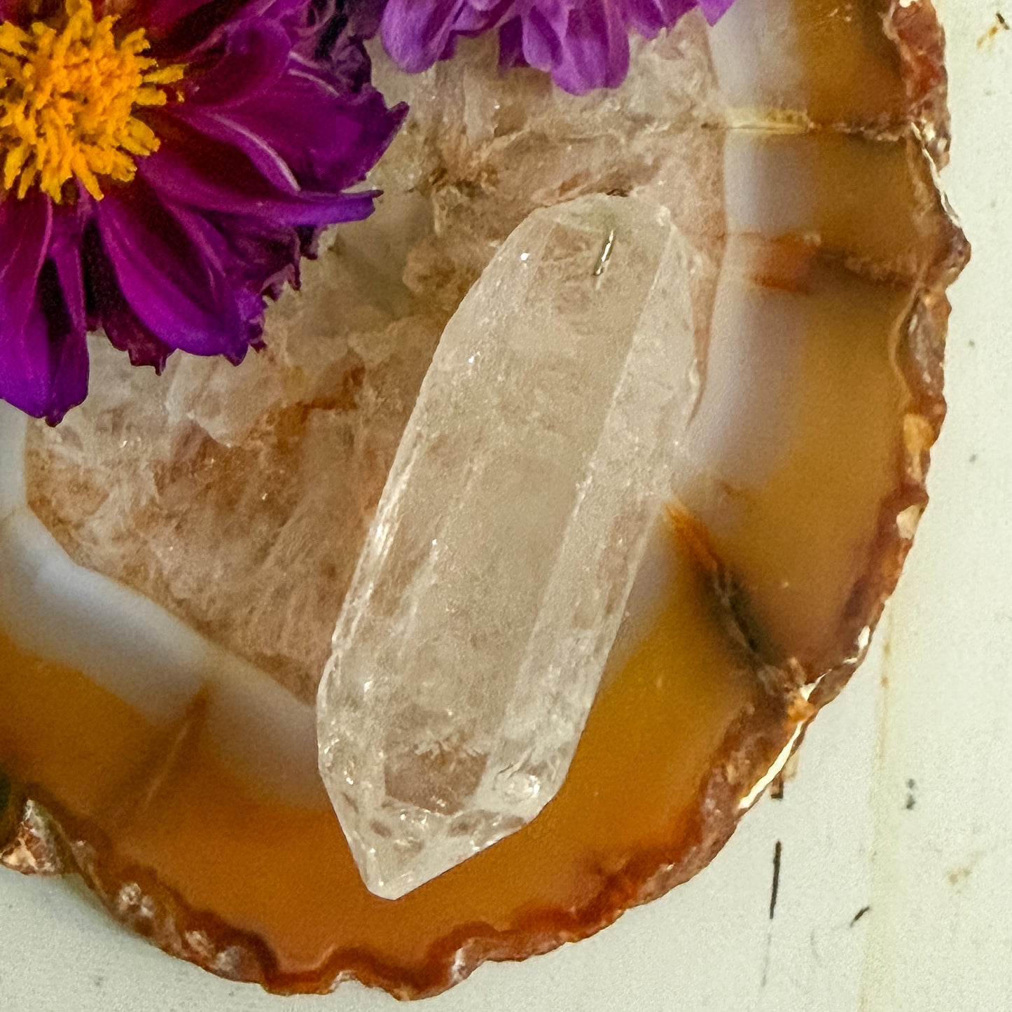 Clear Quartz Pendant #1312-Happily Zen