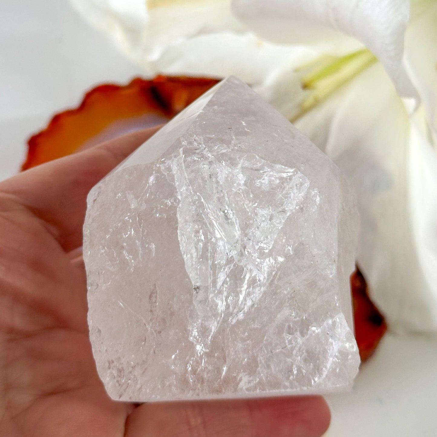 Clear Quartz Point #1026-Happily Zen