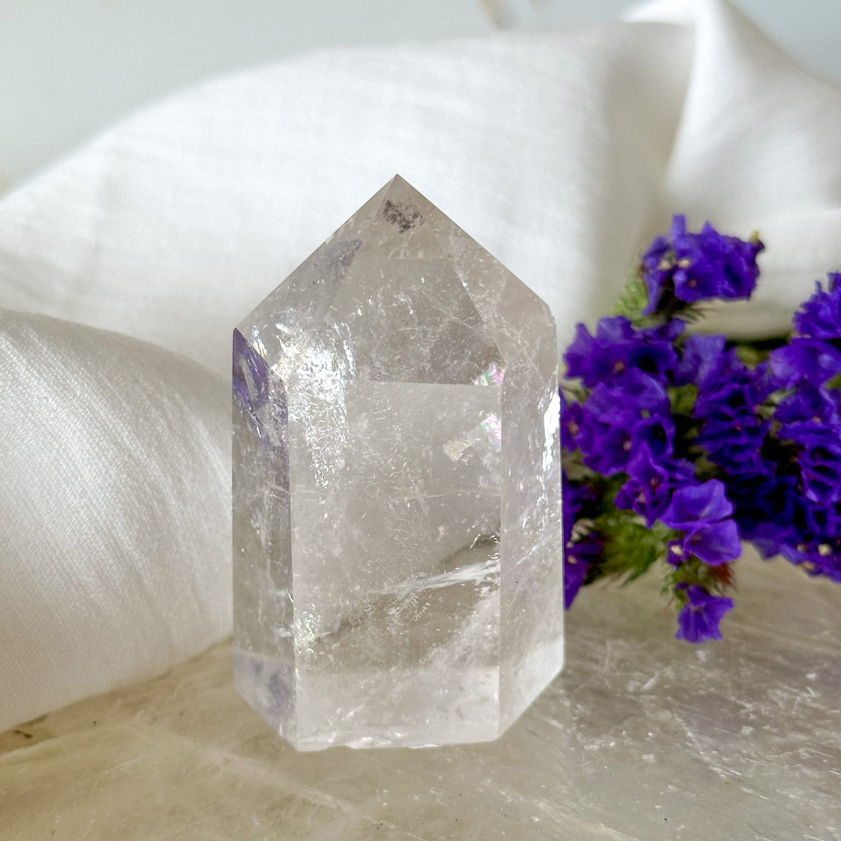 Clear Quartz Tower #1015-Happily Zen