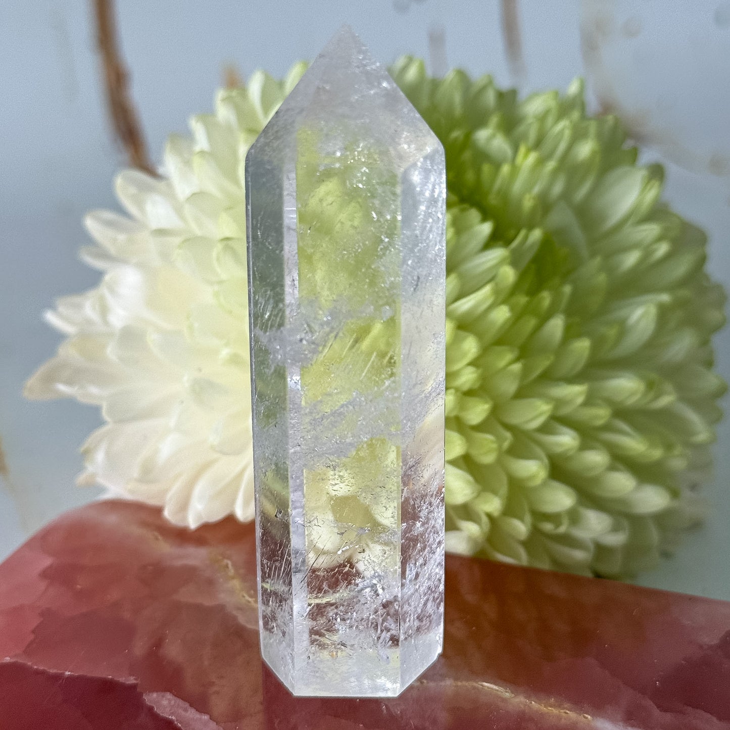 Clear Quartz Tower #1336-Happily Zen